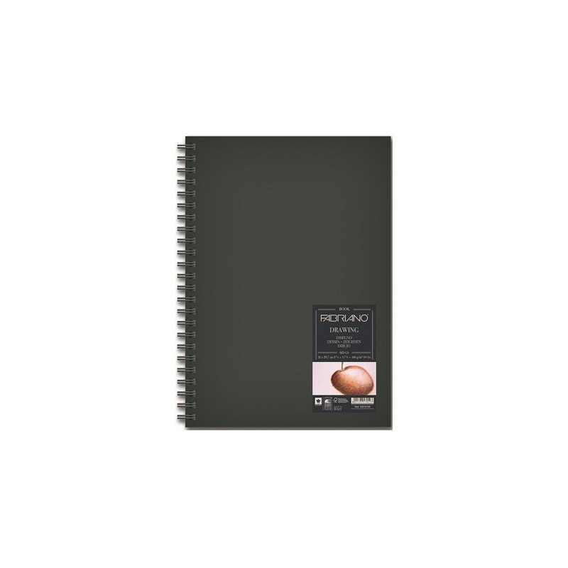 Blocco da disegno Art Book spiralato Sketchbook copertina rigida nera A4 60fg 160gr