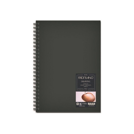 Blocco da disegno Art Book spiralato Sketchbook copertina rigida nera A4 60fg 160gr