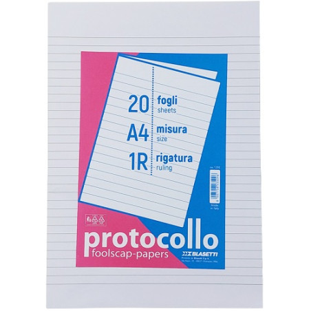 Protocollo 1 rigo 80gr 30fg