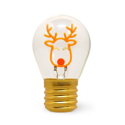 Lampada Decorativa Natalizia da Tavolo a Forma di Lampadina - Reindeer - Bulb Fiction Legami