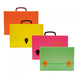 Valigetta Cartella polionda d.8 colorata 2 chiusure