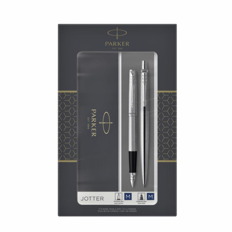 PARKER GIFT SET DUO : JOTTER STAINLESS STEEL CT SFERA M + STILOGRAFICAM