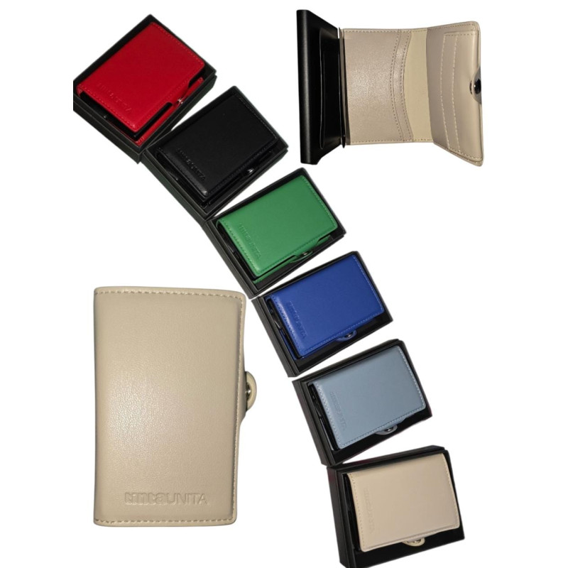 Porta carte di credito Nero Tintaunita protezione RFID