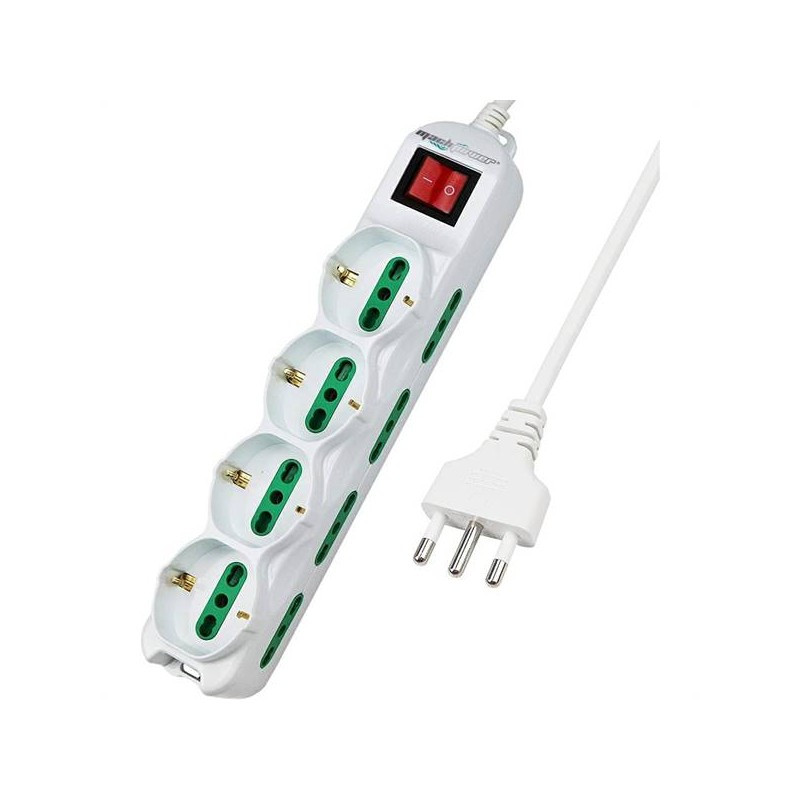 Multipresa 12 posti MACH POWER 8*BIPASSO ITA 4*SCHUKO MP-3081