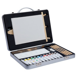 SET ARTISTICO CON 24 PEZZI IN VALIGETTA IN ALLUMINIO