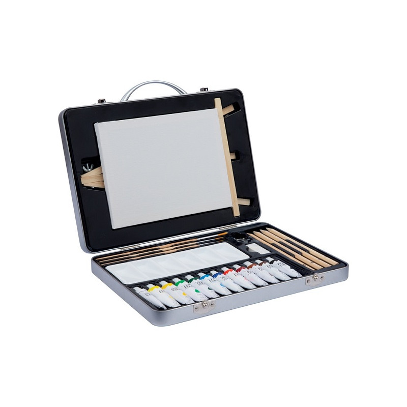 SET ARTISTICO CON 24 PEZZI IN VALIGETTA IN ALLUMINIO