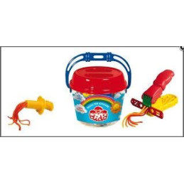 Secchiello medio didò 8 salsicciotti 1 mattarello 1 coltellino 1 ruzzola 1 forbice