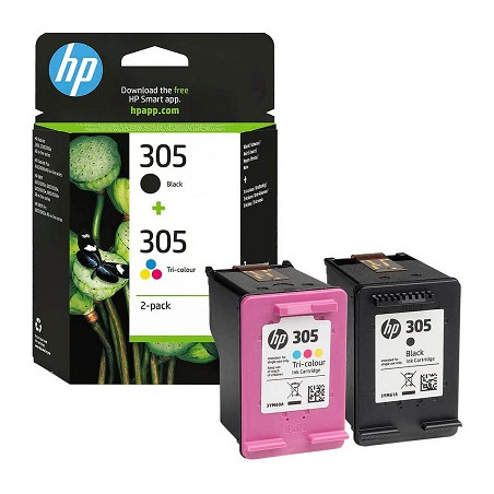 Cartuccia HP n.305 nero + colore originale