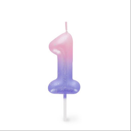 Candelina n.1 rosa Legami