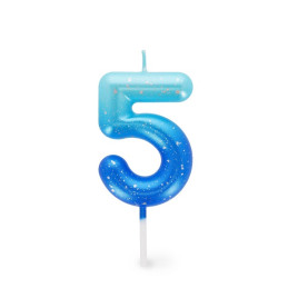 Candelina n.5 blu Legami