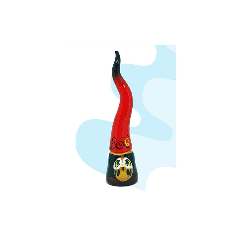 Corno con gufo 15cm Napolimania