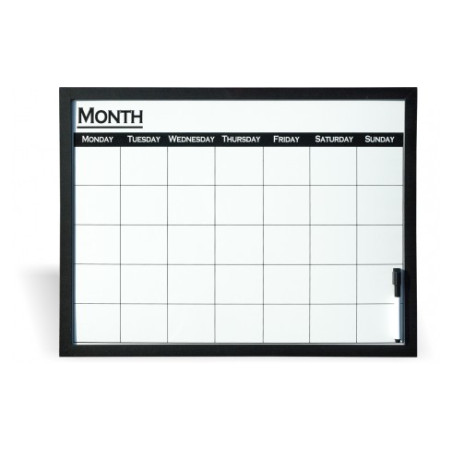 Lavagna magnetica planning settimanale 48x64cm Cornice in MDF.Fornita con 1 pennarello,tasselli e staffe per il fissaggio.