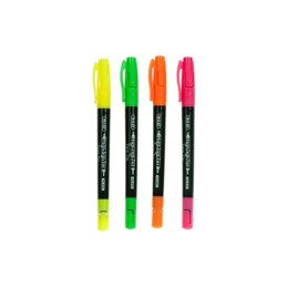 Evidenziatori doppia punta 4pz