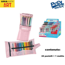 Astuccio a rotolo TINTAUNITA 24 pastelli+1 matita