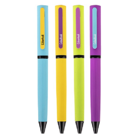 Penna sfera in metallo Creativity con astuccio – Colourbook gialla