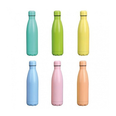 Borraccia in acciaio termica Acciaio INOX doppia parete 500ml colore a scelta Panarà ROSA