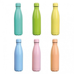 Borraccia in acciaio termica Acciaio INOX doppia parete 500ml colore a scelta Panarà CELESTE