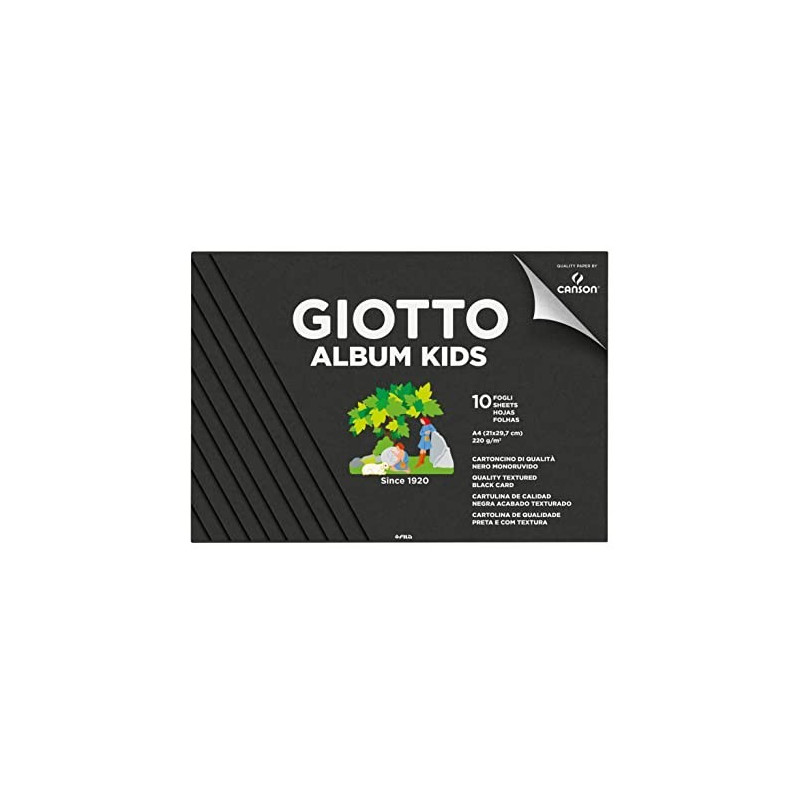Blocco disegno giotto kids nero A4 220gr 20fg