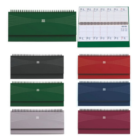 Planning agenda spiralato da tavolo 30x15 vari colori 2026