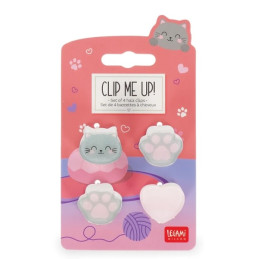 Clip Me Up - Set Of 4 Mini Hair Clips Kitty - Legami