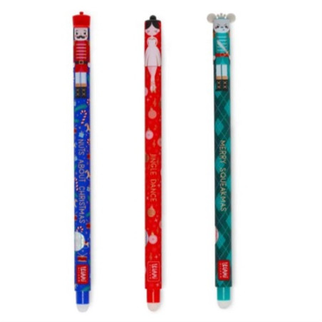 Set di 3 Penne Gel Cancellabili natalizie - Erasable Pen - Legami