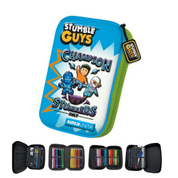 Astuccio completo 1 zip rigido ONE TIME TINTAUNITA Stumble guys Azzurro