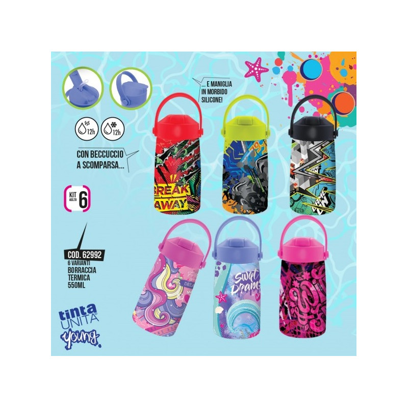 Borraccia termica Young Tintaunita 550ml