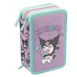 Astuccio 3 zip Kuromi