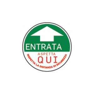 Adesivo calpestabile per Distanza di sicurezza rotondo Entrata d.30