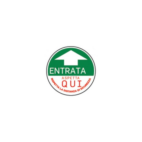 Adesivo calpestabile per Distanza di sicurezza rotondo Entrata d.30