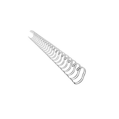 Anelli in metallo Dorsi metallici GBC - 21 anelli - 55 fogli - dorso 6 mm - bianco - conf. 100