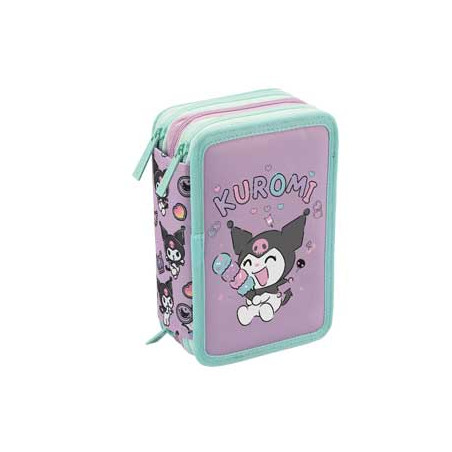 Astuccio 3 zip Kuromi