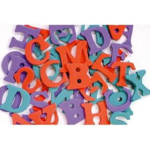Lettere in gomma eva 78pz