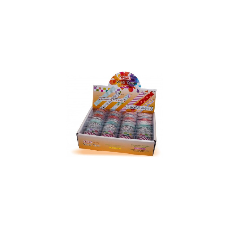 Washi tape 15x10mm- nastro adesivo in carta riposizionabile fantasia- non lascia residui di colla