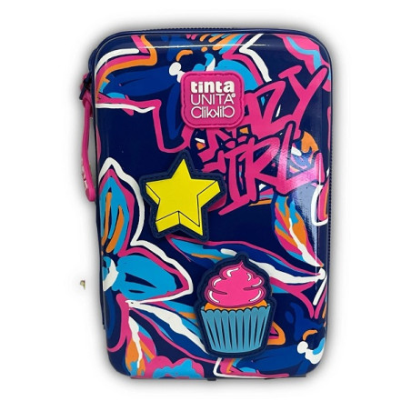 Astuccio completo 1 zip rigido ONE TIME TINTAUNITA Crazy Girl