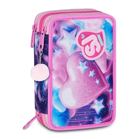 Astuccio completo 3 zip Seven sj gang Fluffy Pink Girl 3 Zip 45 Pezzi