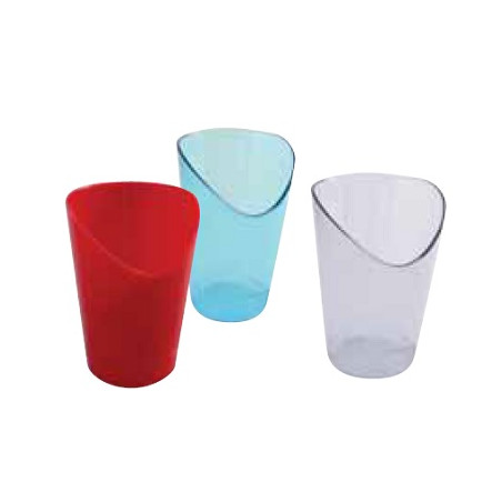 Bicchiere portapenne in plastica azzurro