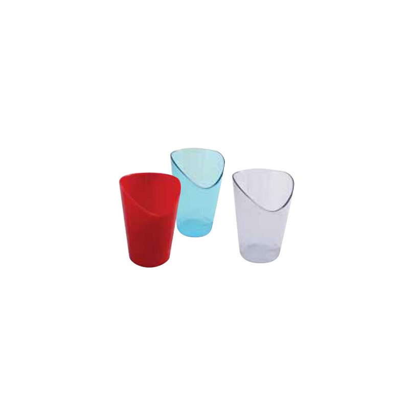 Bicchiere portapenne in plastica traspente