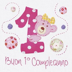 Biglietti auguri 1 anno quadrati
