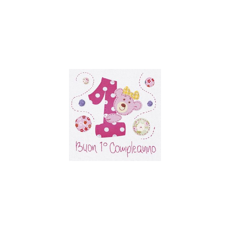 Biglietti auguri 1 anno quadrati