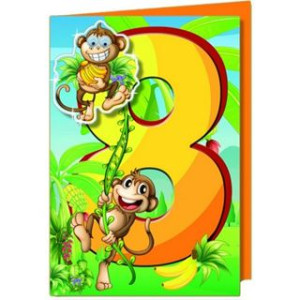 Biglietti auguri 8 anni con occhietti mobili