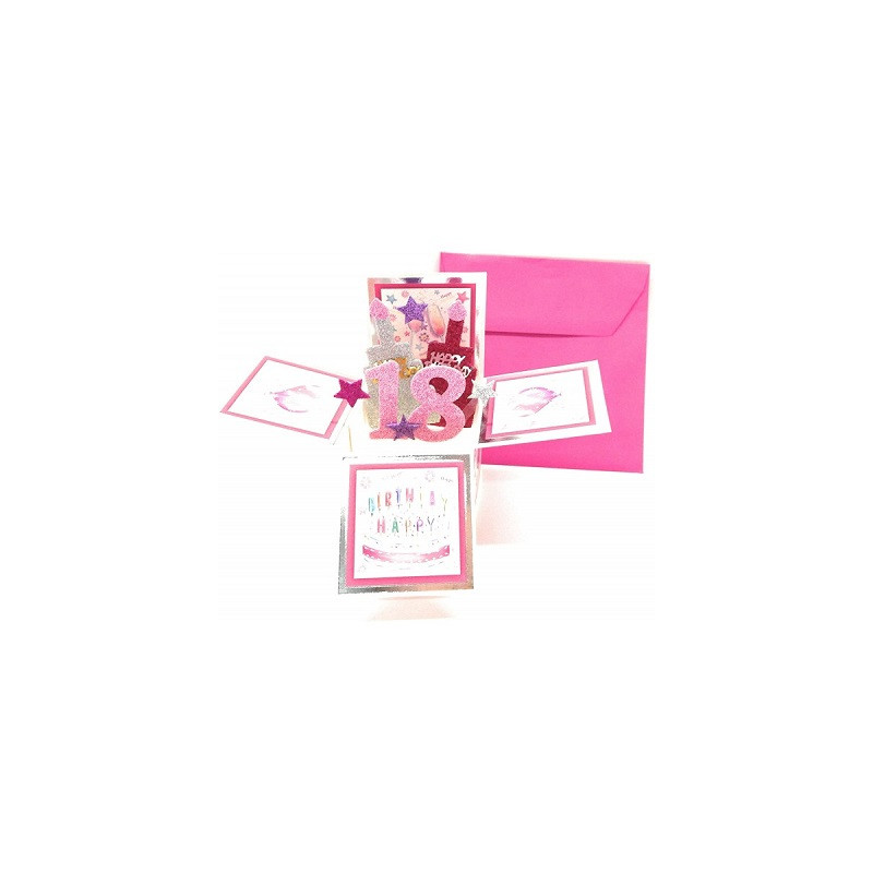Biglietti auguri Happy box 18 anni femminile