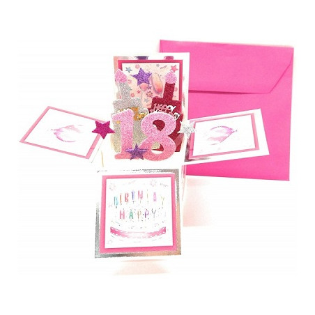 Biglietti auguri Happy box 18 anni femminile
