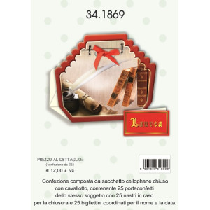 Biglietti bomboniere con Portaconfetti  laurea 25pz