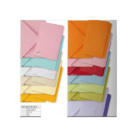 Biglietti e buste 11x17 carta naturale 10pz Papeterie