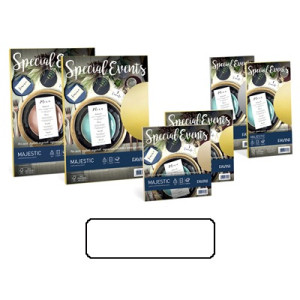 Biglietti e buste 17x17 special events bianche 5+5pz