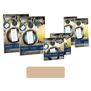 Biglietti e buste 17x17 special events sabbia 5+5pz