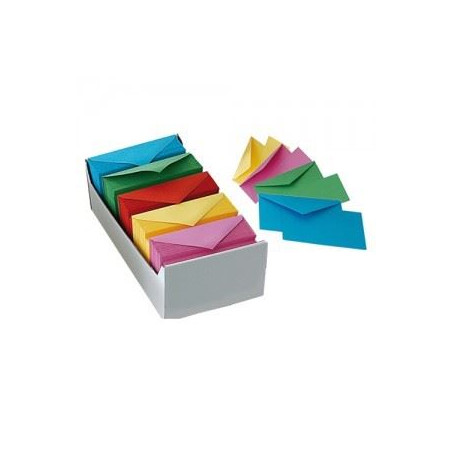 Biglietti e buste f.to 4 col forti 100pz