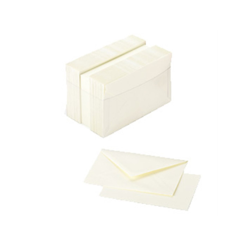 Biglietti e buste f.to 9 avorio 100+100pz