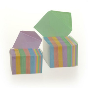 Biglietti e buste f.to 9 col.tenui 100+100pz